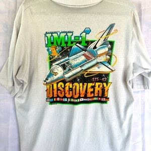 Space shuttle graphic polo by Crystal Springs